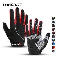 ▣ LOOGDEE Cycling Gloves Women Men Full Finger Sport MTB Motorcycle Shockproof Touchscreen Non-slip Breathable Bike Bicycle Gloves