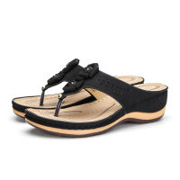 Hot summer Womens casual shoes, soft sole, thick heel, middle heel, wedge heel, mothers toe flip-flops and womens sandals