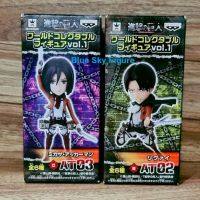 รีไวล์ &amp; มิคาสะ งาน WCF Attack​ on​ titan ผ่าพิภพไททัน มินิฟิกเกอร์ (ของแท้ มือ 1)