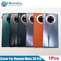 ฝาหลังดั้งเดิมสำหรับเคสฝาหลังโทรศัพท์ Huawei Mate 30ฝาหลังตัวเรือนแผงประตูหลังชิ้นส่วนอะไหล่โลโก้เลนส์กล้องถ่ายรูป