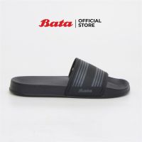 ∈Bata Mens Mules Sandals รองเท้าแตะสำหรับผู้ชาย รุ่น Simba สีดำ 8616353