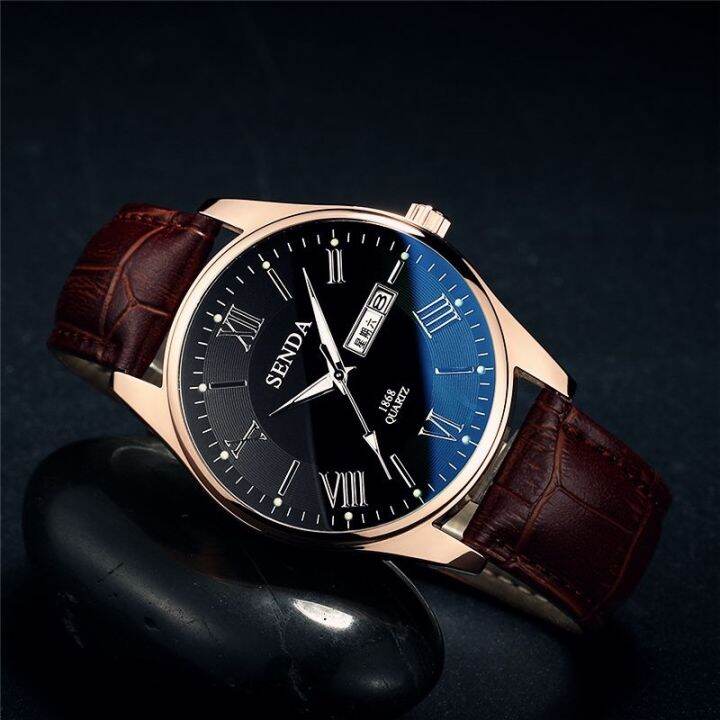 leather-strap-watch-mens-korean-version-simple-waterproof-student-quartz-fashion-sports-retro