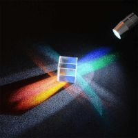 、‘】【= Home Decor RGB Dispersion Prism With Paper Box Splitter Prism Physics Gift Spectroscopic Prism Lens For Scientific Experiment