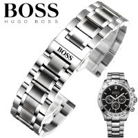 ❀❀ BOSS steel belt stainless strap solid butterfly buckle watch chain men and women accessories 1820