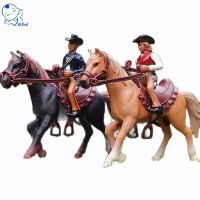 New Simulation Horse Farm Animal Figures Toy Western Cowboy Rider PVC Action Figures Model Educational Model Doll For Kids Gift