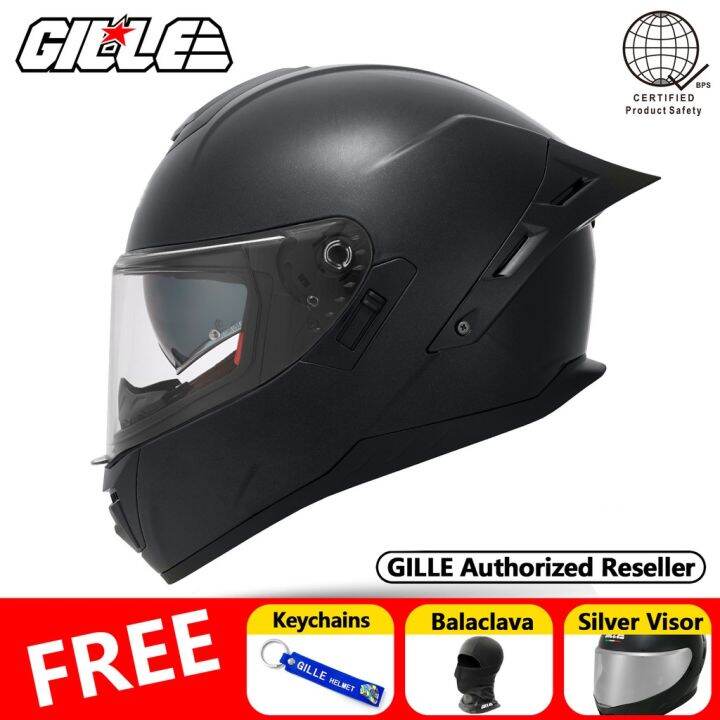 Gille Falcon Plain Full Face Motorcycle Helmets Dual Visor Helmet Free ...