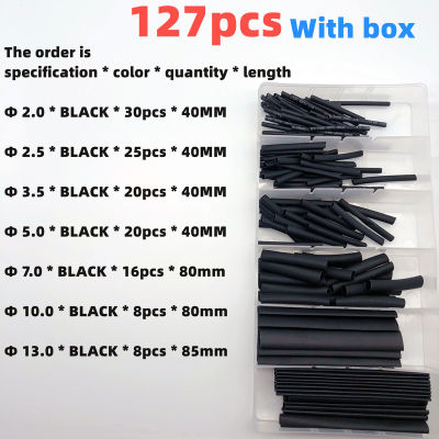 127140150385pcs Heat Shrink Tube 2:1 Household Electronics DIY Insulated Data Cable Protective Cover Cable Wire Joint Repair