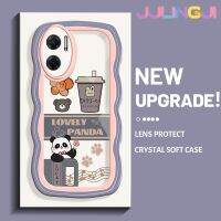 Jlingji เคสสำหรับ Xiaomi MI Xiaomi MI Redmi 10 5G Note 11E 5G Redmi 11 Prime เคสการ์ตูนแพนด้าน่ารักลายคลื่นขอบซิลิโคนแบบนิ่มดั้งเดิมเคสโทรศัพท์คลุมทั้งหมดเลนส์ตัวปกป้องกล้องถ่ายรูปเคสฝาหลังกรอบกันกระแทก