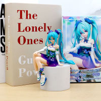 Hatsune Miku Sitting Model Hand-Made Two-Dimensional Animation Girl Table Decorative Ornaments One Piece Dropshipping