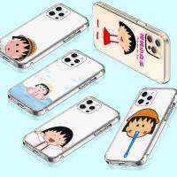 เคสโทรศัพท์ หรับ iPhone 13 14 G9 Moto 12 G8 Play Mini SE Power Max Plus Pro อ่อนนุ่ม โปร่งใส ปก T-138 Chibi Maruko-chan