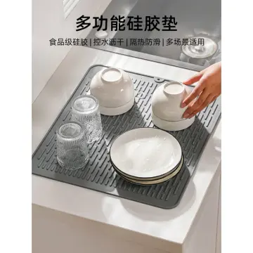 Folding Dish Drainer Mat & Trivet - Silicone - Yamazaki Home
