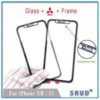 10Pcs 1:1 Quality 3 in 1 Glass Laminated OCA Frame Bezel For Apple iPhone 11 XR LCD Screen Front Outer Touch Cover Replacement Replacement Parts