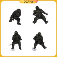 4x CCArte 1/72โมเดลรูปตำรวจการตกแต่งเค้าโครงโต๊ะเล่นทรายของตกแต่งทิวทัศน์