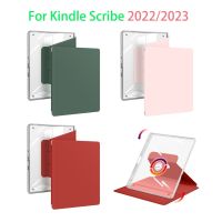 เคสหนัง PU นิ่ม หมุนได้ ตั้งหลับอัตโนมัติ ปลุกอัตโนมัติ สีดํา สําหรับ Kindle Scribe 2022 2023 10.2 นิ้ว 10.2 นิ้ว หมายเลขรุ่น C4A6T4