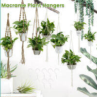 Plant Hangers Cotton Hanging Planter Basket w Hooks Handmade Rope Plant Stand Kit Plant Holder Flower Pot for Outdoor Home Decor