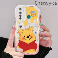 เคส Chenyyka สำหรับ Realme 5 5i 5S 5 Pro 6i Narzo Q 20A Q น่ารักหมีน้ำผึ้งที่มีสีสันน่ารักเนื้อครีมกันกระแทกแบบใสนิ่มเคสมือถือสร้างสรรค์โปร่งใสลายกล้องถ่ายรูปฝาครอบป้องกันซิลิโคน