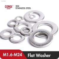 ♞ Flat Washers 304 Stainless Steel M1.6/M2/M2.5/M3/M4/M5/M6/M8/M10/M12 To M24 Big Metal Gasket Din9021 Washer for Screws Bolt