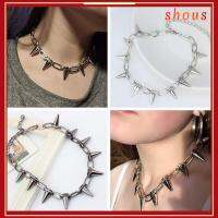 SHOUS ปาร์ตี้ ของขวัญสำหรับผู้หญิงผู้ชาย ฮิปฮอป Rivets Chokers สร้อยคอ ฮาราจูกุ กอธิค