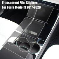 For Tesla Model 3 2017-2020 Center Console Protective Film Transparent Film Stickers 3Pcs