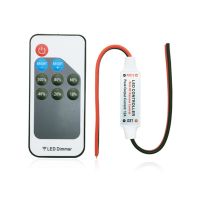 ✻♈ Mini DC5V-24V 9 Keys RF Wireless Single Color Controller Remote Dimmer for 3528 5050 LED Strip Light Adjust Brightness Control