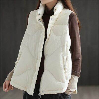 ZZOOI New down vest women a line loose buckle vest jacket women