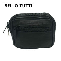 BELLO TUTTI Men Holster Zipper Wallet Key Small Belt Passport Bag Coin Purse Money Clip Genuine Leather Sheepskin Card&amp;ID Holder