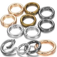 【CW】 10Pcs Metal O Clasps Openable Round Keychain Dog Chain for Jewelry