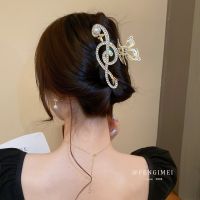 New Fashion Women Hair Claw Elegant Music Note Shape Hair Clips Luxury Rhinestone Decor Ponytail FOR GIRL Heawear Hair Accessory