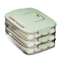 Dumpling Storage Box Refrigerator Freezer Box Food Grade Dumpling Freezer Box Kitchen Accessories Organizer Green