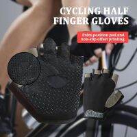 ♧◈ 1pair Half Finger Gloves Gym Fitness Anti-Slip Women Men Cycling Fingerless Gloves Bicycle Accessories Перчатки Без Паль Hot