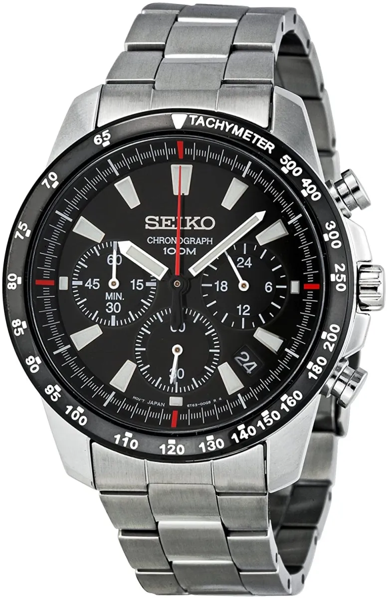 Đồng hồ Seiko cổ sẵn sàng (SEIKO SSB031 Watch) Seiko SSB031 Men's  Chronograph Stainless Steel Case