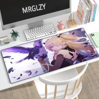 Genshin Impact Fischl Mouse Pad เครื่องเกมคอนโซล แผ่นรองโต๊ะอะนิเมะขนาดใหญ่ อุปกรณ์ต่อพ่วงเกมคอมพิวเตอร์ แผ่นรองเมาส์