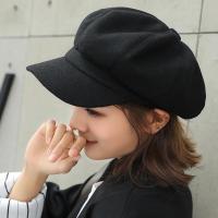 Autumn Winter Hats for Women Solid Plain Octagonal Newsboy Cap Men Ladies Casual Wool Hat Winter Beret Women Painter Cap