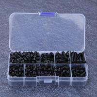 800Pcs M3x6/8/10/12/15/20/25mm ไนลอนกระทะหัวกระบอกสกรู M3 Hex Nut Flat Washer Combination Assortment Kit-Zkeir