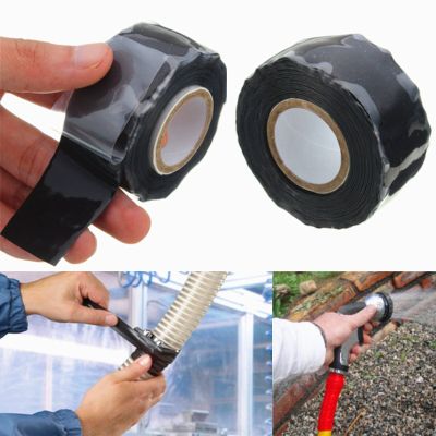 1PCS Repair Tape 2.5*150CM/300CM Strong Waterproof Black Adhesive Rubber Silicone Repair Tape Pipeline Seal Repair Tape Adhesives Tape