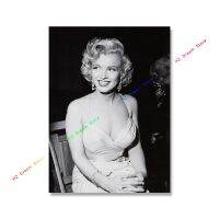 พิมพ์ผ้าใบศิลปะป๊อป-Marilyn Monroe ภาพขาวดำ-ตกแต่งผนังดาราหนังสำหรับห้องนั่งเล่น