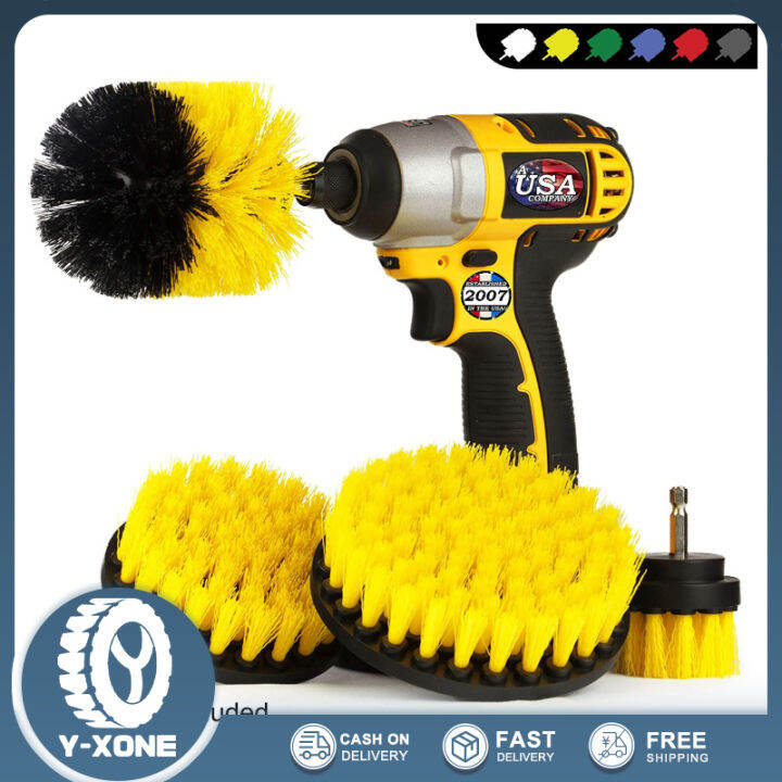 Electric Drill Brush 12Pcs Kit Plastic Round Cleaning Brush For Carpet