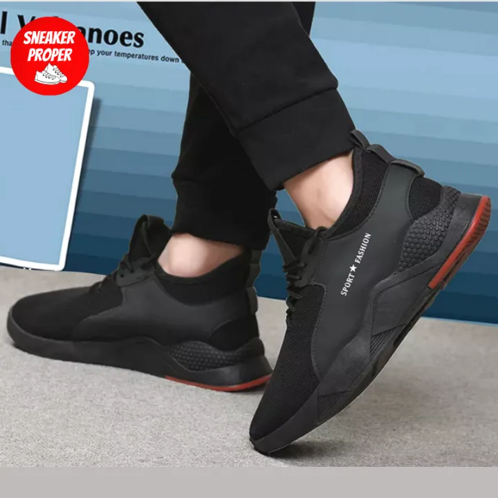 Sneaker Proper New Boyet Black Shoes for Men | Sapatos Pang Lalaki Pang ...