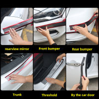 Hot Car Door Sill Protector สติกเกอร์ Anti Scratch แถบยางคาร์บอนไฟเบอร์รถเกณฑ์ป้องกันกันชนฟิล์มสติกเกอร์รถจัดแต่งทรงผม