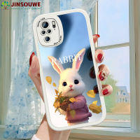 เคสมือถือ Jinsouwe เคส Redminote10s Note10s สำหรับ Xiaomi Redmi Note 10S สำหรับเด็กผู้หญิงลายการ์ตูนกระต่ายปกหนังป้องกันเต็มรูปแบบ