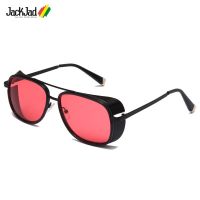 JackJad Men Fashion Iron Man Tony Stark Style SteamPunk Sunglasses Side Shield Vintage Classic Punk Sun Glasses Oculos De Sol