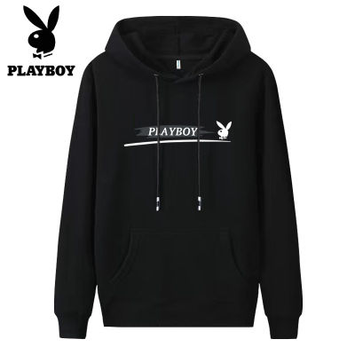 ☁ hnf531 Playboy เสื้อกันหนาวผู้ชายเสื้อสเวตเตอร์แขนยาวมีฮู้ดสำหรับฤดูใบไม้ร่วงและฤดูหนาวแฟชั่นแบบลำลอง