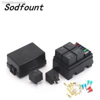 ✥ Free Combination Auto Car Truck 6Way Fuse Holder 4 Relay holder Circuit Standard ATO Blade Fuse Relay Holder 12V 40A Relay