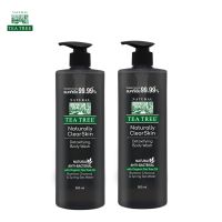 Tea Tree ที ทรี เจลอาบน้ำ เนเชอรัลลี่ ดีท็อกซิฟายอิ้ง 500 มล.2 ขวด (ครีมอาบน้ำ, Shower Gel Detoxifying)