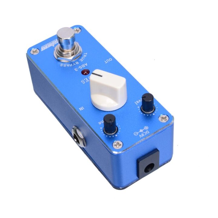 aroma-abs-3-blues-mini-guitar-effect-pedal-truebypass-gain-tone-level-adjustable-free-connector