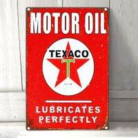 Texaco Oil Car Garage Workshop Motor Mechanic Garage ป้ายโลหะดีบุก-เหมาะสำหรับผู้ที่ชื่นชอบรถยนต์และช่างเครื่อง