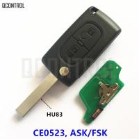 【✆New✆】 haokao5 Qcontrol 2ปุ่มเหมาะสำหรับ Kunci Remote Mobil Peugeot 207 307 308 407 807หุ้นส่วนเชี่ยวชาญ Cc Sw Ce0523ขอ /Fsk Hu83