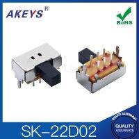 SK-22D02 (2P2T) Handle Height 3mm 2nd gear toggle switch ball 2 fixed feet 6 horizontal Electrical Circuitry  Parts