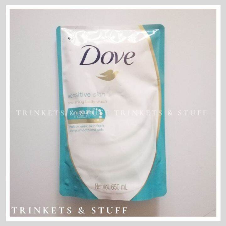 Dove Sensitive Skin Nourishing Body Wash Refill Pack 650ml Lazada PH