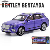 Offwhite 1:24อัลลอยรถรุ่นเข้ากันได้สำหรับเบนท์ลีย์ Bentayga จำลองดึงกลับรถเครื่องประดับสำหรับของขวัญเด็ก